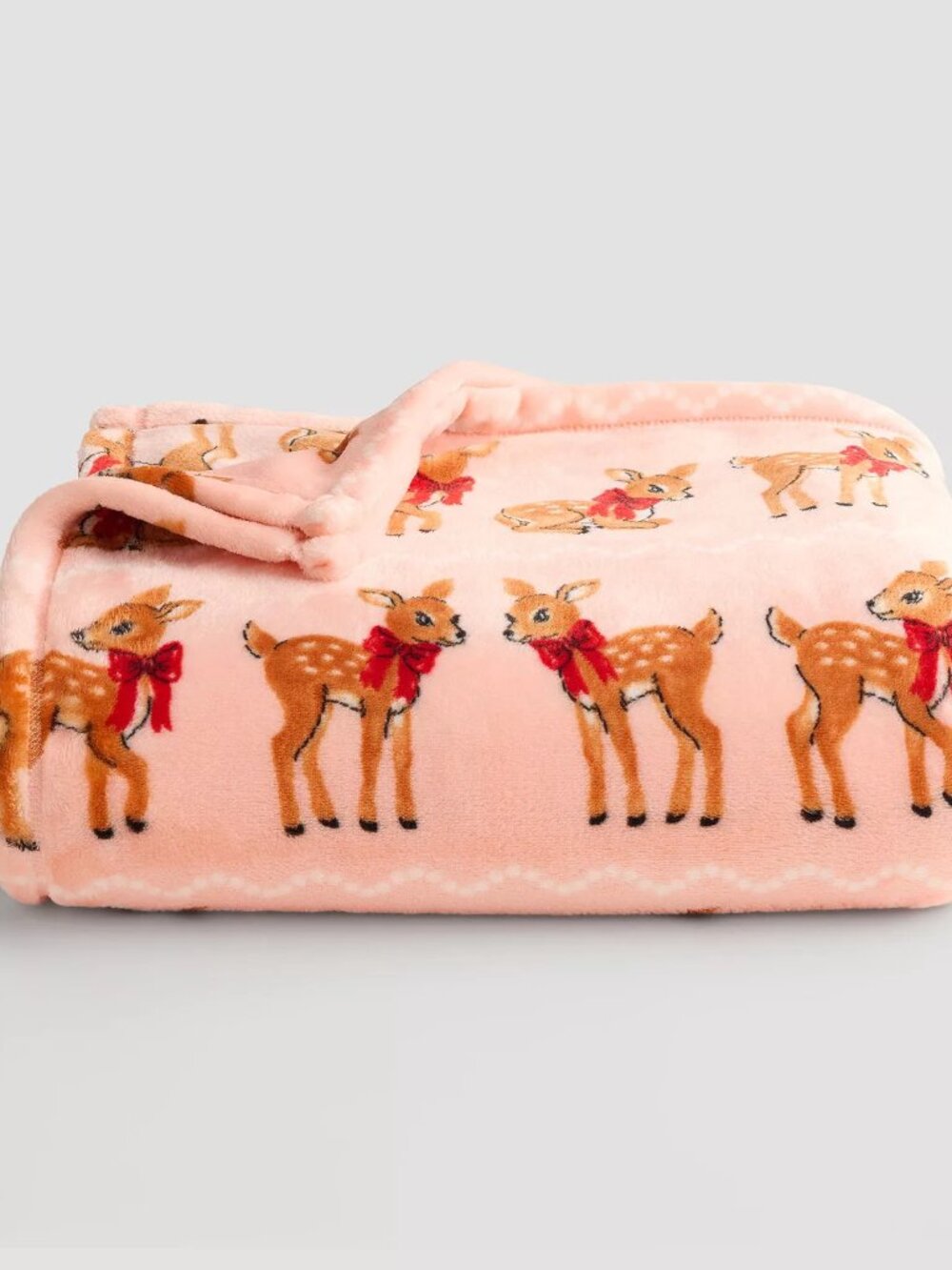 NEW VINTAGE REINDEER CHRISTMAS HOLIDAY PLUSH THROW BLANKET THE BIG ONE 5X6 FT